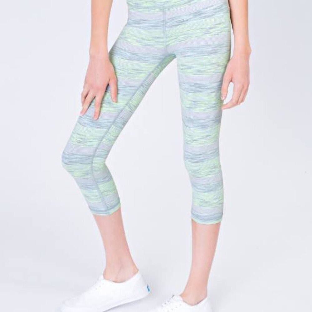 Ivivva Girl by Lululemon 🍋 crop rhythmic leggings size 8 - Picture 2 of 4